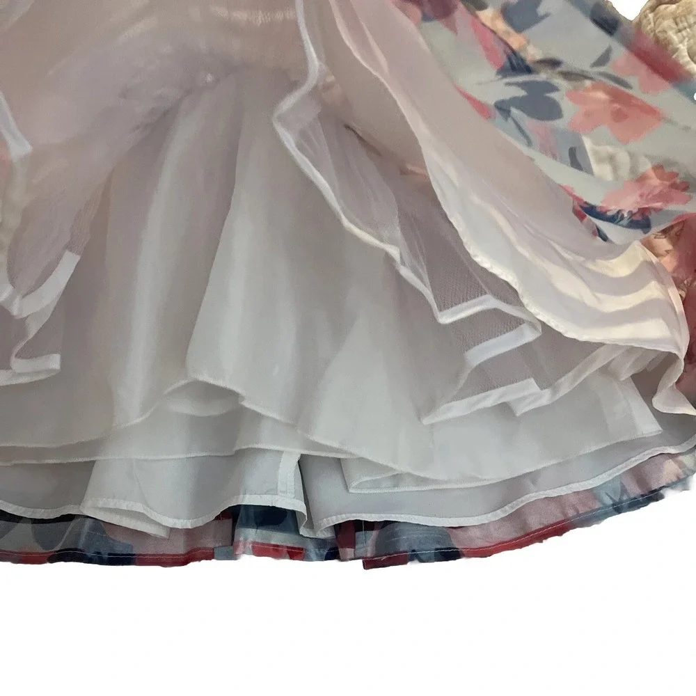 Joan Michelle‎ Toddler Size 2 Sleeveless Pink And Blue Striped Petticoat Dress